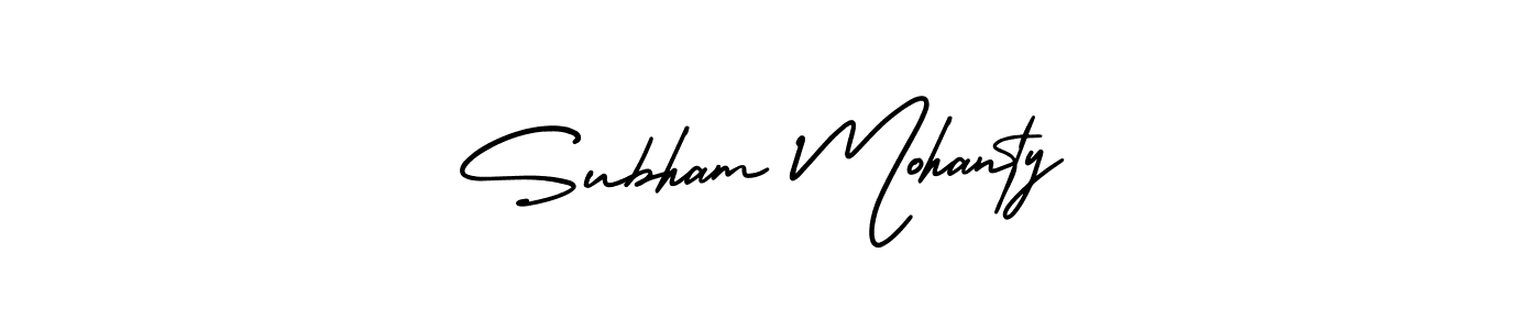 It looks lik you need a new signature style for name Subham Mohanty. Design unique handwritten (AmerikaSignatureDemo-Regular) signature with our free signature maker in just a few clicks. Subham Mohanty signature style 3 images and pictures png