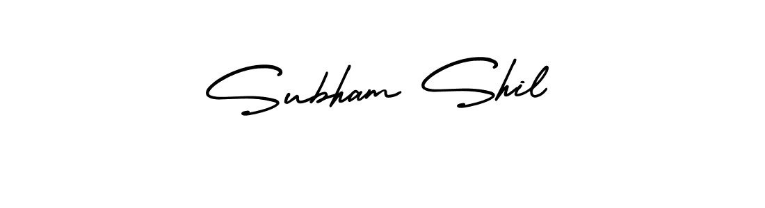 Use a signature maker to create a handwritten signature online. With this signature software, you can design (AmerikaSignatureDemo-Regular) your own signature for name Subham Shil. Subham Shil signature style 3 images and pictures png