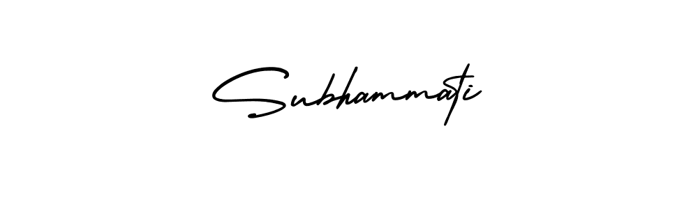 The best way (AmerikaSignatureDemo-Regular) to make a short signature is to pick only two or three words in your name. The name Subhammati include a total of six letters. For converting this name. Subhammati signature style 3 images and pictures png
