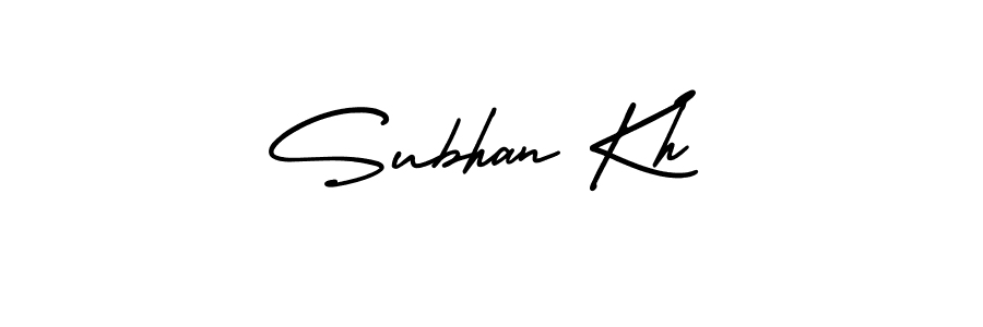 Design your own signature with our free online signature maker. With this signature software, you can create a handwritten (AmerikaSignatureDemo-Regular) signature for name Subhan Kh. Subhan Kh signature style 3 images and pictures png