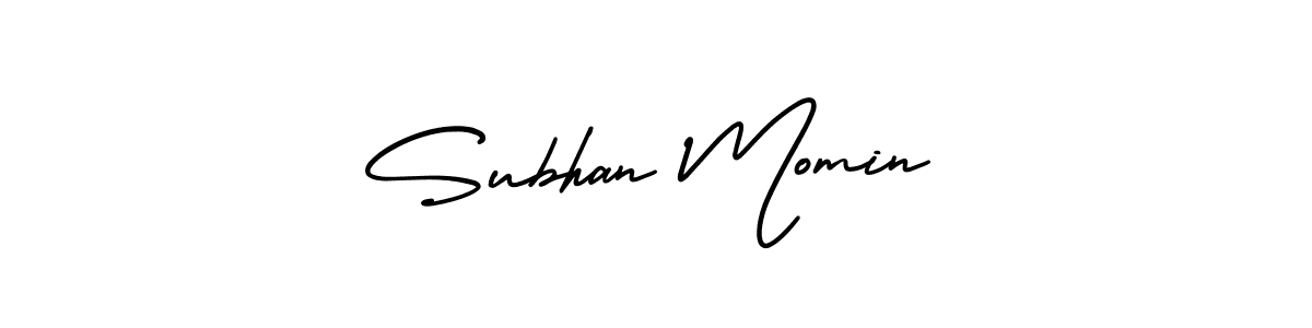 Create a beautiful signature design for name Subhan Momin. With this signature (AmerikaSignatureDemo-Regular) fonts, you can make a handwritten signature for free. Subhan Momin signature style 3 images and pictures png