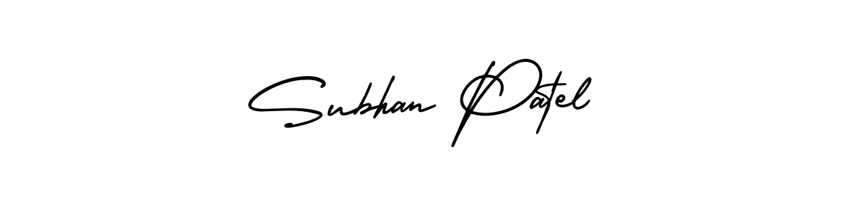 Also You can easily find your signature by using the search form. We will create Subhan Patel name handwritten signature images for you free of cost using AmerikaSignatureDemo-Regular sign style. Subhan Patel signature style 3 images and pictures png