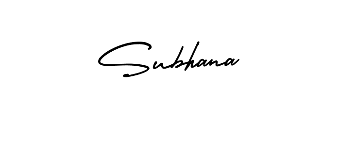 It looks lik you need a new signature style for name Subhana. Design unique handwritten (AmerikaSignatureDemo-Regular) signature with our free signature maker in just a few clicks. Subhana signature style 3 images and pictures png