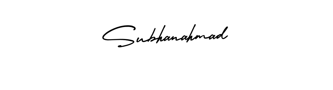 How to make Subhanahmad signature? AmerikaSignatureDemo-Regular is a professional autograph style. Create handwritten signature for Subhanahmad name. Subhanahmad signature style 3 images and pictures png