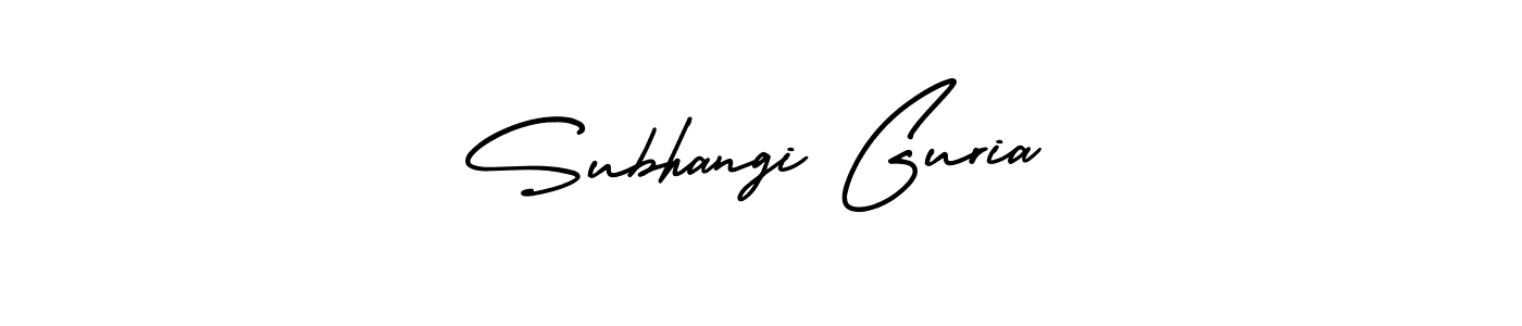 How to Draw Subhangi Guria signature style? AmerikaSignatureDemo-Regular is a latest design signature styles for name Subhangi Guria. Subhangi Guria signature style 3 images and pictures png