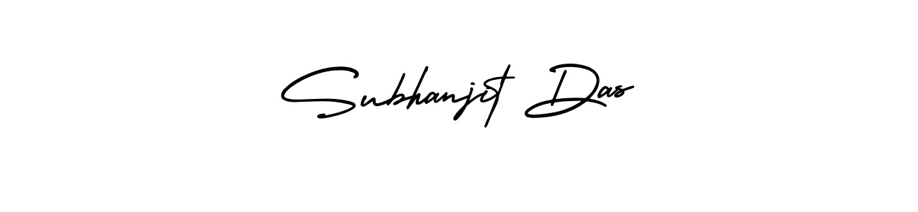 The best way (AmerikaSignatureDemo-Regular) to make a short signature is to pick only two or three words in your name. The name Subhanjit Das include a total of six letters. For converting this name. Subhanjit Das signature style 3 images and pictures png