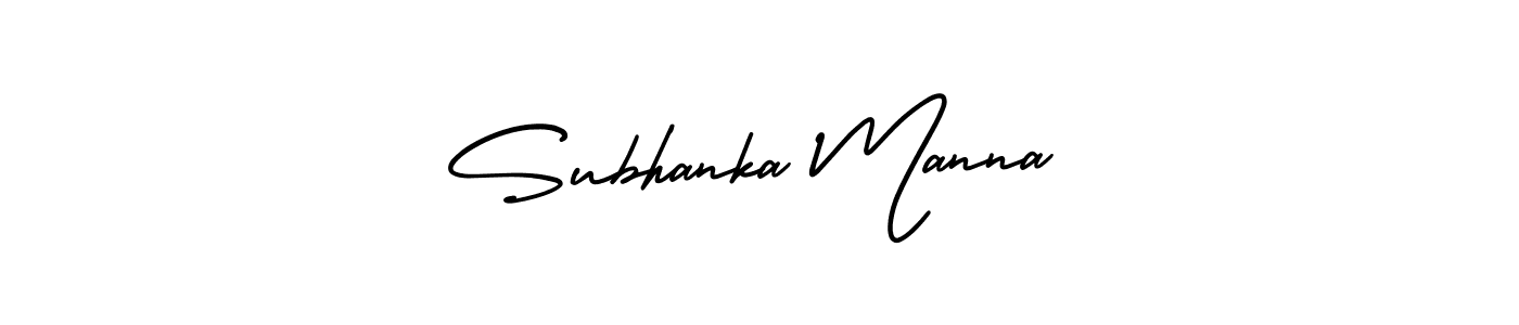 Create a beautiful signature design for name Subhanka Manna. With this signature (AmerikaSignatureDemo-Regular) fonts, you can make a handwritten signature for free. Subhanka Manna signature style 3 images and pictures png