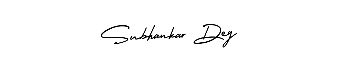 The best way (AmerikaSignatureDemo-Regular) to make a short signature is to pick only two or three words in your name. The name Subhankar Dey include a total of six letters. For converting this name. Subhankar Dey signature style 3 images and pictures png