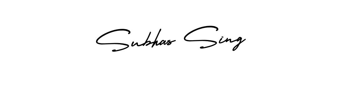 How to make Subhas Sing name signature. Use AmerikaSignatureDemo-Regular style for creating short signs online. This is the latest handwritten sign. Subhas Sing signature style 3 images and pictures png