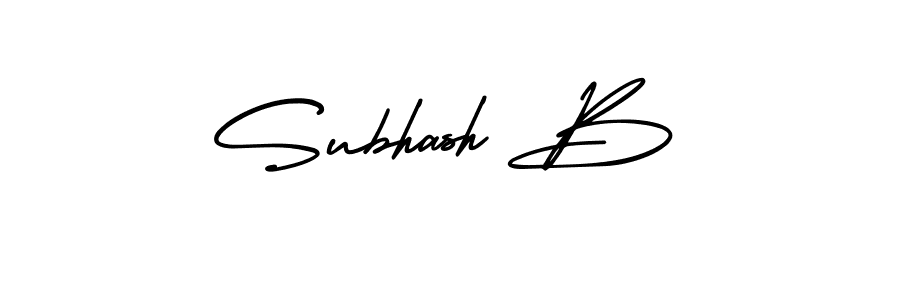 How to make Subhash B signature? AmerikaSignatureDemo-Regular is a professional autograph style. Create handwritten signature for Subhash B name. Subhash B signature style 3 images and pictures png