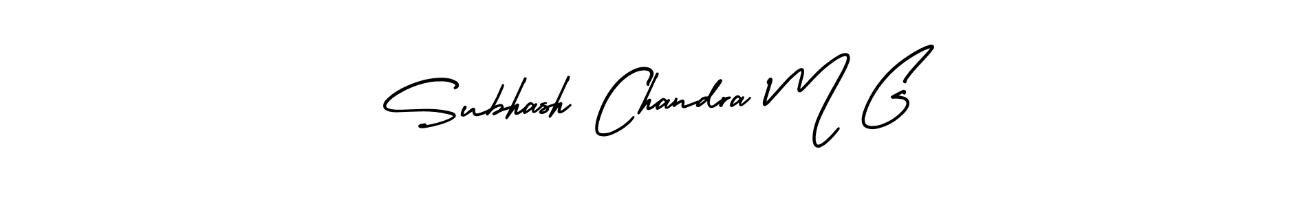 How to make Subhash Chandra M G name signature. Use AmerikaSignatureDemo-Regular style for creating short signs online. This is the latest handwritten sign. Subhash Chandra M G signature style 3 images and pictures png