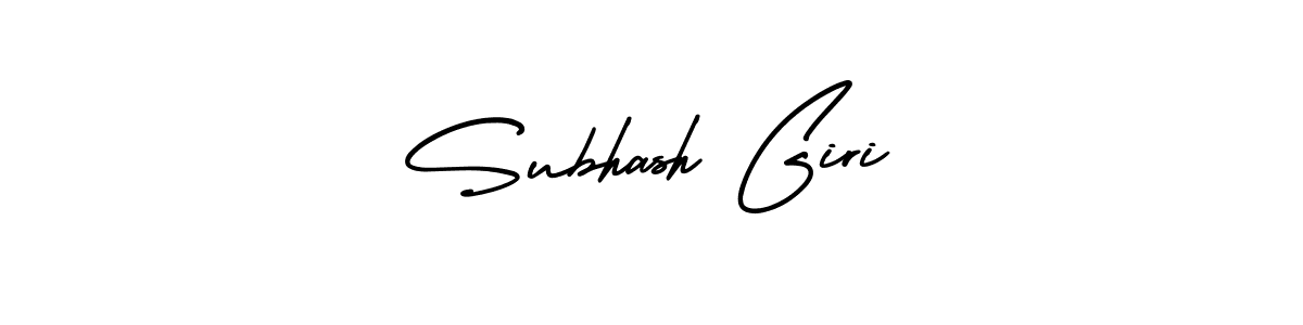 This is the best signature style for the Subhash Giri name. Also you like these signature font (AmerikaSignatureDemo-Regular). Mix name signature. Subhash Giri signature style 3 images and pictures png