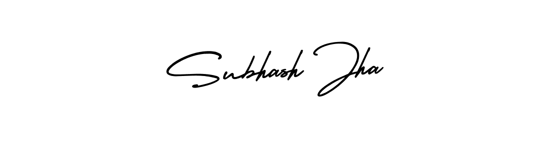 Create a beautiful signature design for name Subhash Jha. With this signature (AmerikaSignatureDemo-Regular) fonts, you can make a handwritten signature for free. Subhash Jha signature style 3 images and pictures png