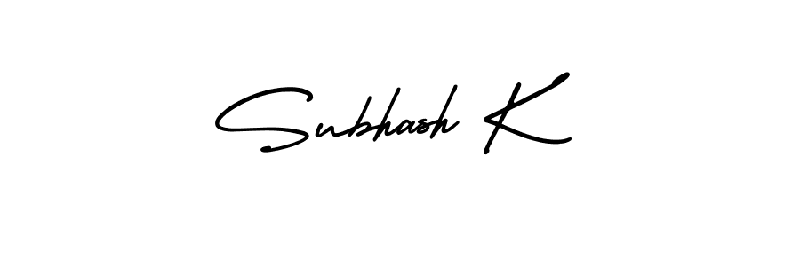 Design your own signature with our free online signature maker. With this signature software, you can create a handwritten (AmerikaSignatureDemo-Regular) signature for name Subhash K. Subhash K signature style 3 images and pictures png