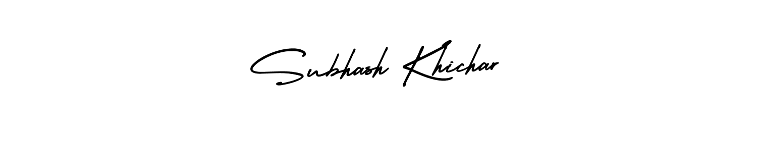Make a beautiful signature design for name Subhash Khichar. With this signature (AmerikaSignatureDemo-Regular) style, you can create a handwritten signature for free. Subhash Khichar signature style 3 images and pictures png