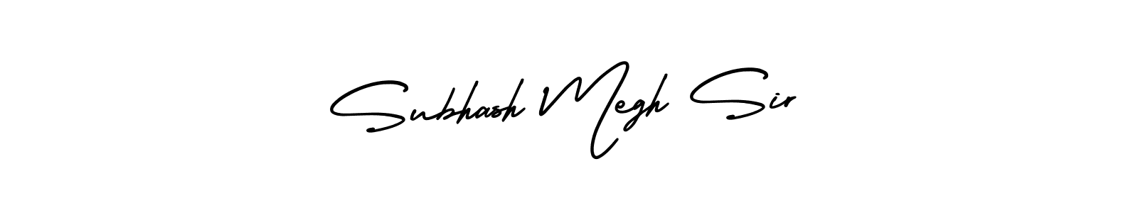 This is the best signature style for the Subhash Megh Sir name. Also you like these signature font (AmerikaSignatureDemo-Regular). Mix name signature. Subhash Megh Sir signature style 3 images and pictures png