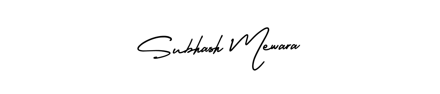 Subhash Mewara stylish signature style. Best Handwritten Sign (AmerikaSignatureDemo-Regular) for my name. Handwritten Signature Collection Ideas for my name Subhash Mewara. Subhash Mewara signature style 3 images and pictures png
