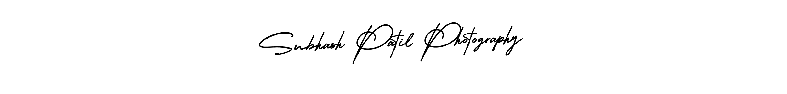 You should practise on your own different ways (AmerikaSignatureDemo-Regular) to write your name (Subhash Patil Photography) in signature. don't let someone else do it for you. Subhash Patil Photography signature style 3 images and pictures png