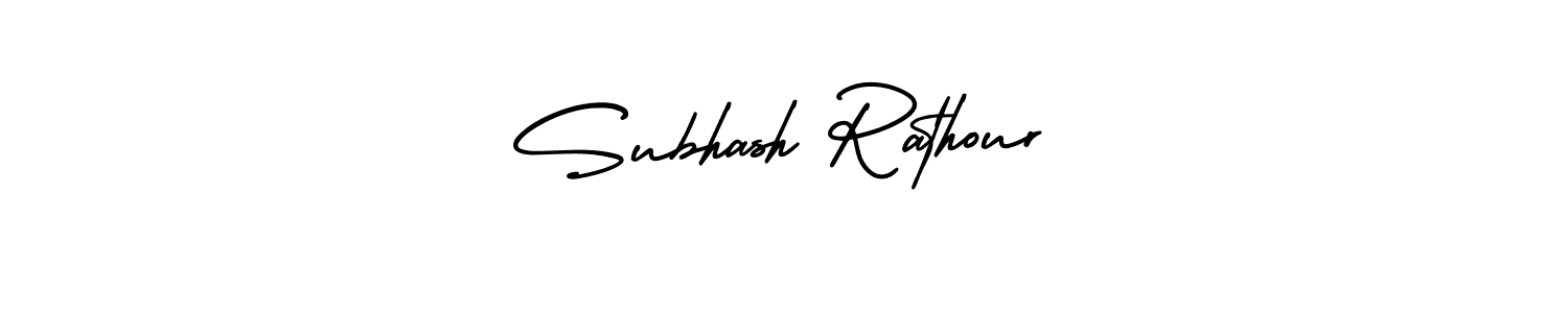 It looks lik you need a new signature style for name Subhash Rathour. Design unique handwritten (AmerikaSignatureDemo-Regular) signature with our free signature maker in just a few clicks. Subhash Rathour signature style 3 images and pictures png