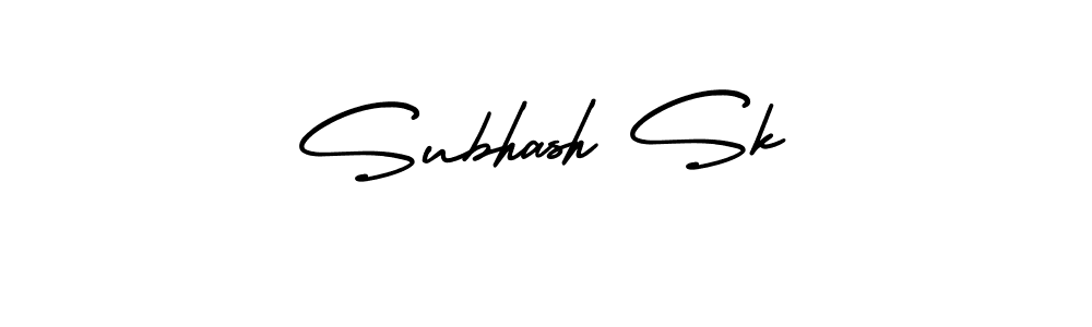 Subhash Sk stylish signature style. Best Handwritten Sign (AmerikaSignatureDemo-Regular) for my name. Handwritten Signature Collection Ideas for my name Subhash Sk. Subhash Sk signature style 3 images and pictures png