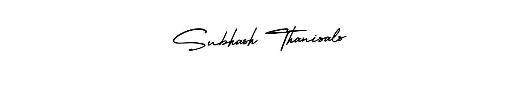This is the best signature style for the Subhash Thanisals name. Also you like these signature font (AmerikaSignatureDemo-Regular). Mix name signature. Subhash Thanisals signature style 3 images and pictures png