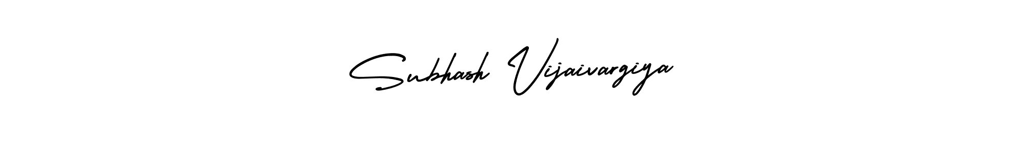 You should practise on your own different ways (AmerikaSignatureDemo-Regular) to write your name (Subhash Vijaivargiya) in signature. don't let someone else do it for you. Subhash Vijaivargiya signature style 3 images and pictures png