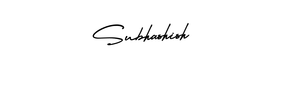 How to Draw Subhashish signature style? AmerikaSignatureDemo-Regular is a latest design signature styles for name Subhashish. Subhashish signature style 3 images and pictures png
