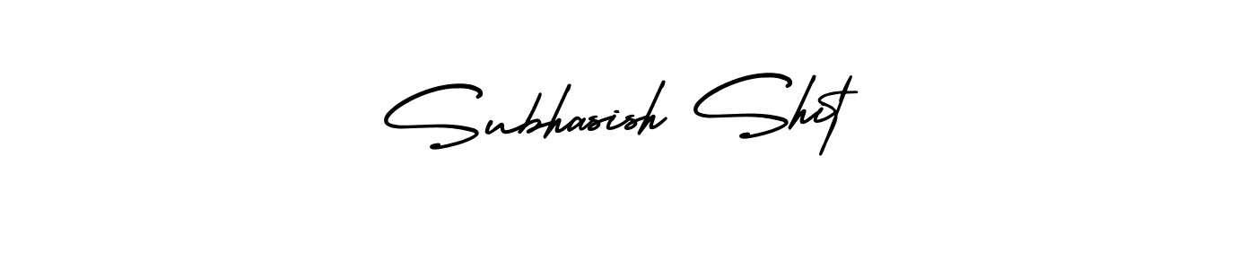 Subhasish Shit stylish signature style. Best Handwritten Sign (AmerikaSignatureDemo-Regular) for my name. Handwritten Signature Collection Ideas for my name Subhasish Shit. Subhasish Shit signature style 3 images and pictures png