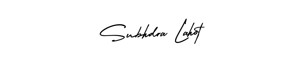 Make a beautiful signature design for name Subhdra Lahot. With this signature (AmerikaSignatureDemo-Regular) style, you can create a handwritten signature for free. Subhdra Lahot signature style 3 images and pictures png