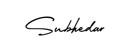 A stylish, flowing autograph style designed for name Subhedar using AmerikaSignatureDemo-Regular typography. Perfect for digital creative projects. Subhedar signature style 3 images and pictures png