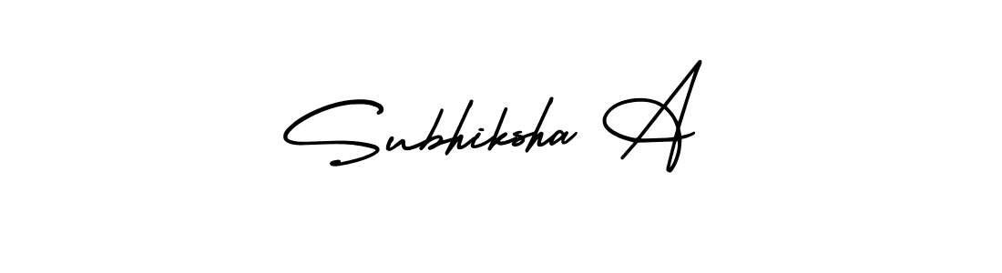 Also You can easily find your signature by using the search form. We will create Subhiksha A name handwritten signature images for you free of cost using AmerikaSignatureDemo-Regular sign style. Subhiksha A signature style 3 images and pictures png