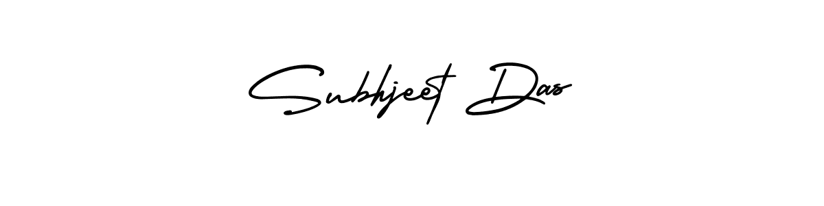 The best way (AmerikaSignatureDemo-Regular) to make a short signature is to pick only two or three words in your name. The name Subhjeet Das include a total of six letters. For converting this name. Subhjeet Das signature style 3 images and pictures png