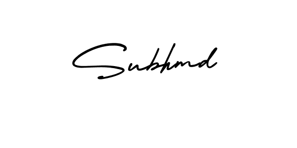 if you are searching for the best signature style for your name Subhmd. so please give up your signature search. here we have designed multiple signature styles  using AmerikaSignatureDemo-Regular. Subhmd signature style 3 images and pictures png