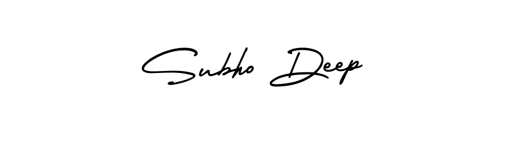The best way (AmerikaSignatureDemo-Regular) to make a short signature is to pick only two or three words in your name. The name Subho Deep include a total of six letters. For converting this name. Subho Deep signature style 3 images and pictures png