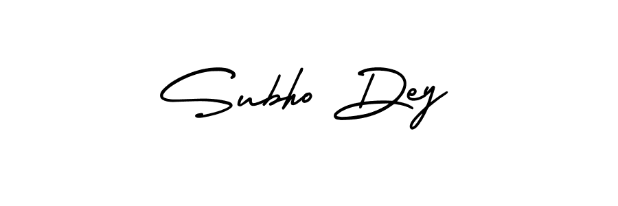 Subho Dey stylish signature style. Best Handwritten Sign (AmerikaSignatureDemo-Regular) for my name. Handwritten Signature Collection Ideas for my name Subho Dey. Subho Dey signature style 3 images and pictures png