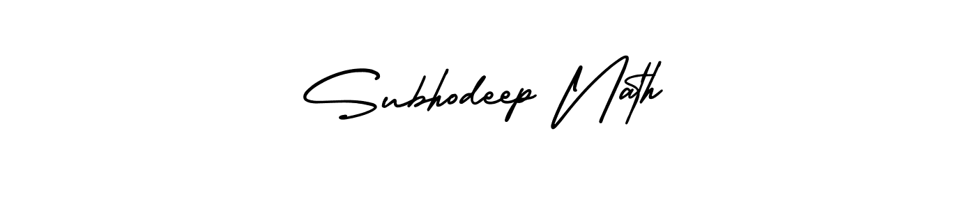 How to make Subhodeep Nath name signature. Use AmerikaSignatureDemo-Regular style for creating short signs online. This is the latest handwritten sign. Subhodeep Nath signature style 3 images and pictures png