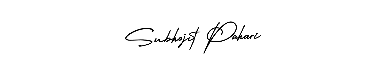 This is the best signature style for the Subhojit Pahari name. Also you like these signature font (AmerikaSignatureDemo-Regular). Mix name signature. Subhojit Pahari signature style 3 images and pictures png