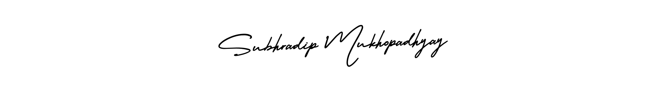 It looks lik you need a new signature style for name Subhradip Mukhopadhyay. Design unique handwritten (AmerikaSignatureDemo-Regular) signature with our free signature maker in just a few clicks. Subhradip Mukhopadhyay signature style 3 images and pictures png