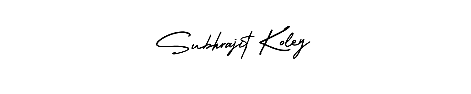 It looks lik you need a new signature style for name Subhrajit Koley. Design unique handwritten (AmerikaSignatureDemo-Regular) signature with our free signature maker in just a few clicks. Subhrajit Koley signature style 3 images and pictures png