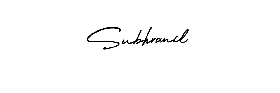Design your own signature with our free online signature maker. With this signature software, you can create a handwritten (AmerikaSignatureDemo-Regular) signature for name Subhranil. Subhranil signature style 3 images and pictures png