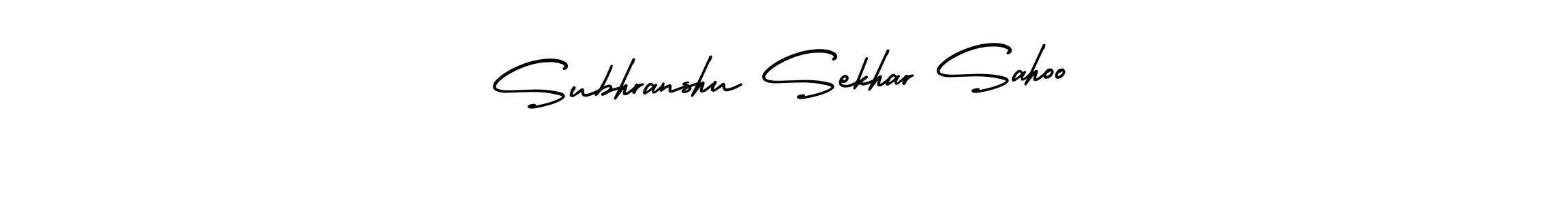 The best way (AmerikaSignatureDemo-Regular) to make a short signature is to pick only two or three words in your name. The name Subhranshu Sekhar Sahoo include a total of six letters. For converting this name. Subhranshu Sekhar Sahoo signature style 3 images and pictures png