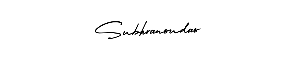 The best way (AmerikaSignatureDemo-Regular) to make a short signature is to pick only two or three words in your name. The name Subhransudas include a total of six letters. For converting this name. Subhransudas signature style 3 images and pictures png
