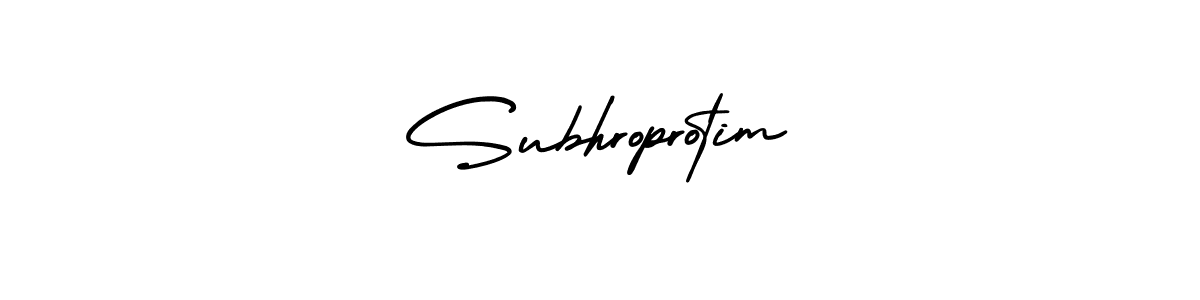 Make a beautiful signature design for name Subhroprotim. With this signature (AmerikaSignatureDemo-Regular) style, you can create a handwritten signature for free. Subhroprotim signature style 3 images and pictures png