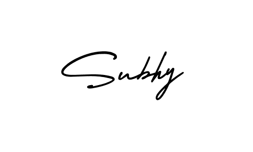 How to make Subhy signature? AmerikaSignatureDemo-Regular is a professional autograph style. Create handwritten signature for Subhy name. Subhy signature style 3 images and pictures png