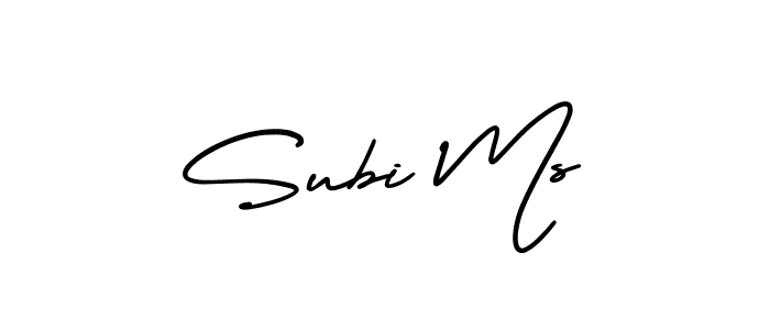 Create a beautiful signature design for name Subi Ms. With this signature (AmerikaSignatureDemo-Regular) fonts, you can make a handwritten signature for free. Subi Ms signature style 3 images and pictures png