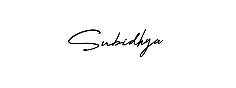 Subidhya stylish signature style. Best Handwritten Sign (AmerikaSignatureDemo-Regular) for my name. Handwritten Signature Collection Ideas for my name Subidhya. Subidhya signature style 3 images and pictures png