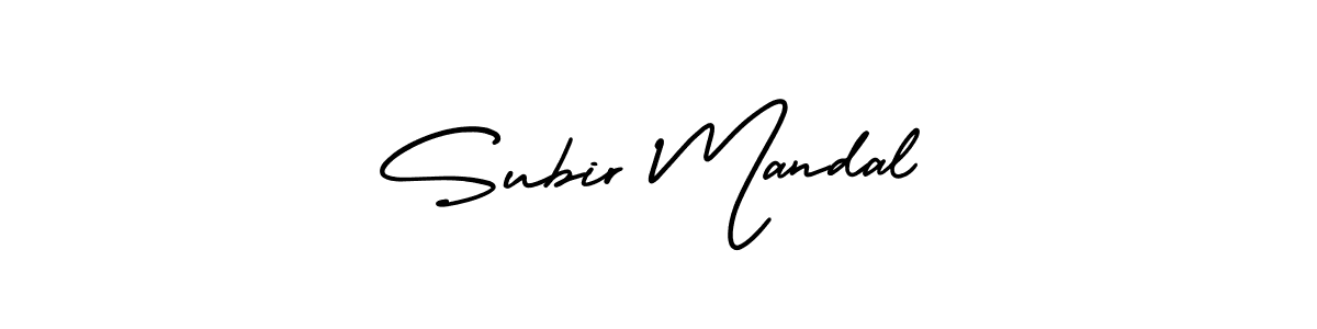 Subir Mandal stylish signature style. Best Handwritten Sign (AmerikaSignatureDemo-Regular) for my name. Handwritten Signature Collection Ideas for my name Subir Mandal. Subir Mandal signature style 3 images and pictures png