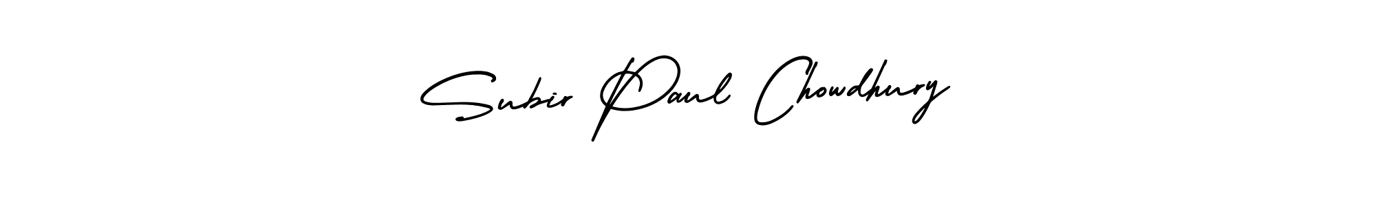Make a short Subir Paul Chowdhury signature style. Manage your documents anywhere anytime using AmerikaSignatureDemo-Regular. Create and add eSignatures, submit forms, share and send files easily. Subir Paul Chowdhury signature style 3 images and pictures png