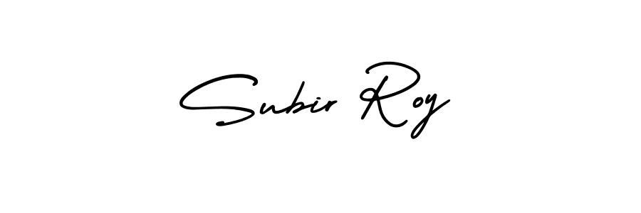 The best way (AmerikaSignatureDemo-Regular) to make a short signature is to pick only two or three words in your name. The name Subir Roy include a total of six letters. For converting this name. Subir Roy signature style 3 images and pictures png