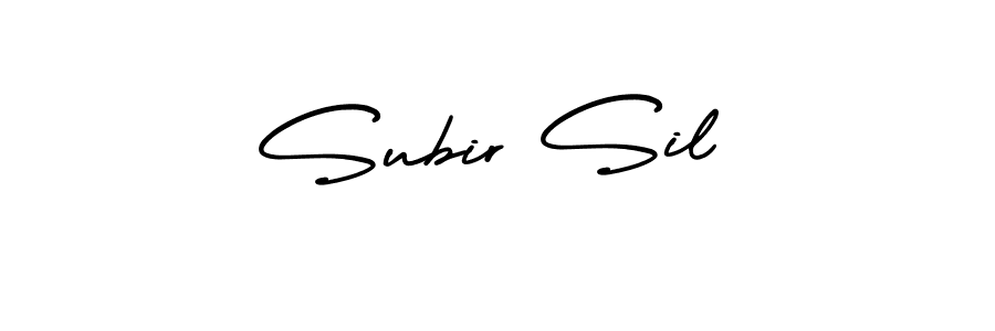 if you are searching for the best signature style for your name Subir Sil. so please give up your signature search. here we have designed multiple signature styles  using AmerikaSignatureDemo-Regular. Subir Sil signature style 3 images and pictures png